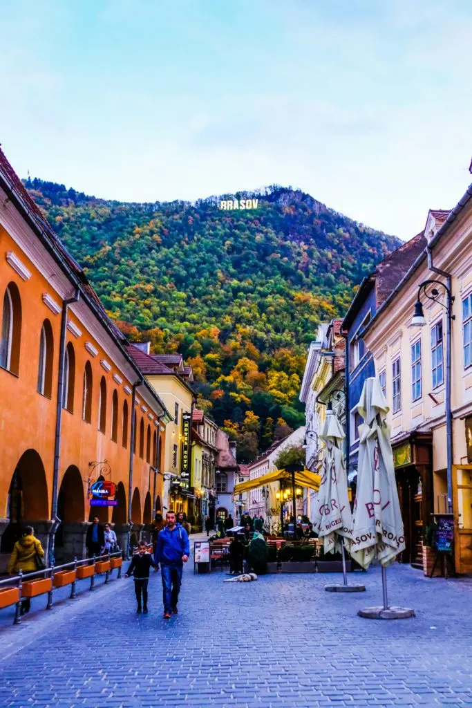 The lovely pedestrian streets of Brasov, Romania. So much color! So much beauty! 