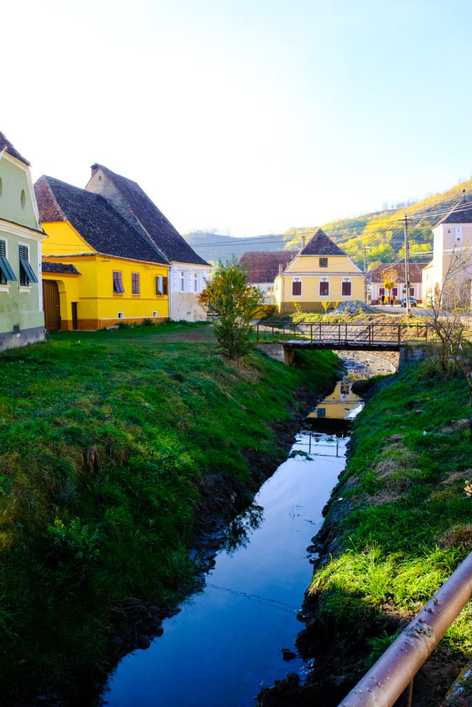 A small village in Biertan, Romania