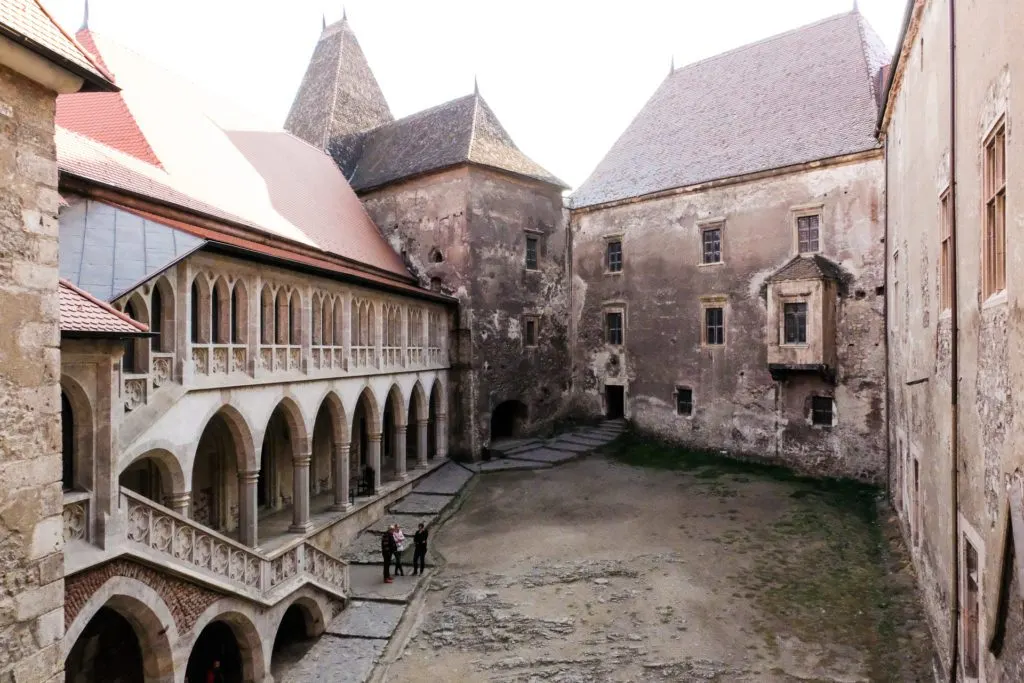 The inside of Corvin Castle, Romania.