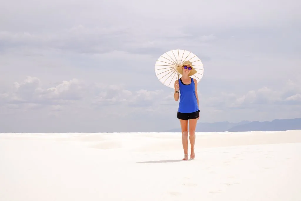 Camping and sledding in White Sands National Monument