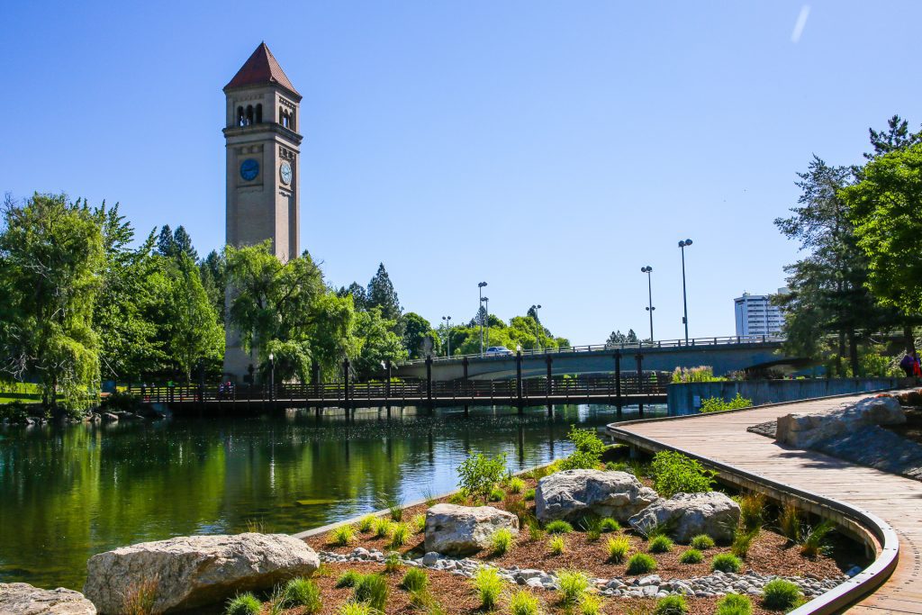 Outdoor activities in Spokane start at the city center: a walk around Riverfront Park.
