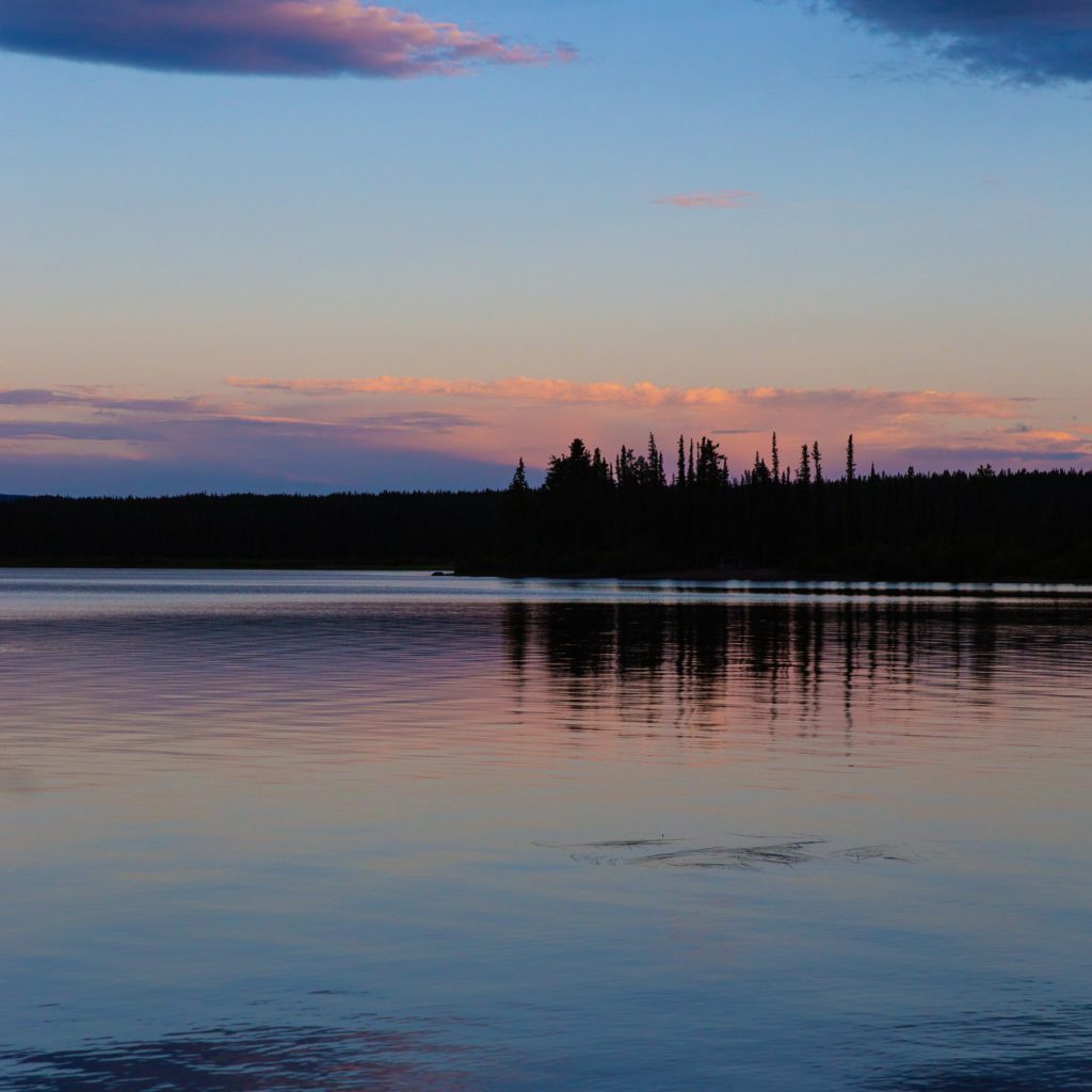 Sunset on Morley Lake BC Canada