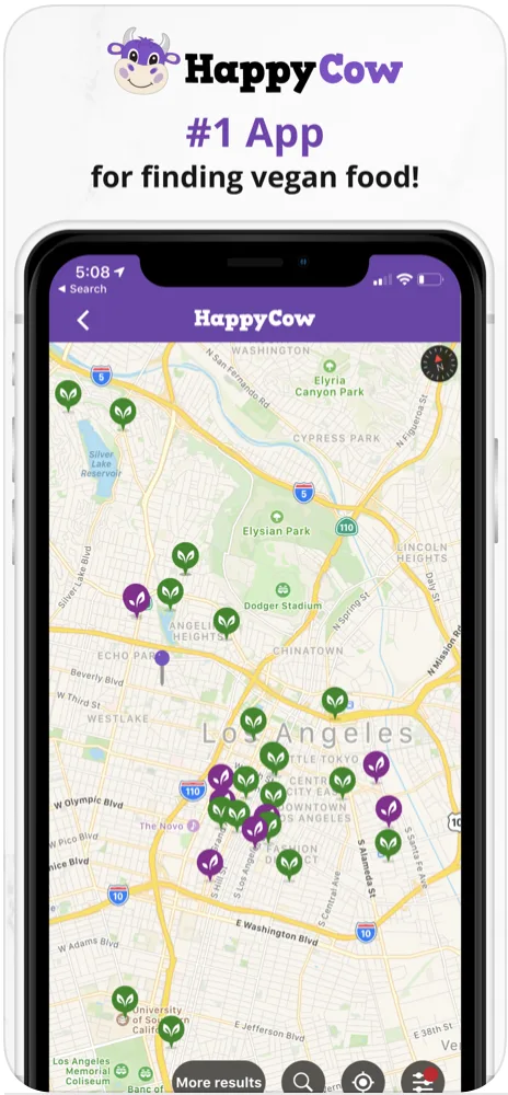 Travel Apps for Vegans happy cow