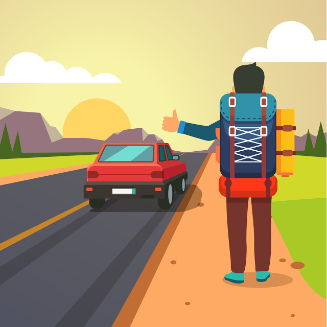 hitchhiking backpacking