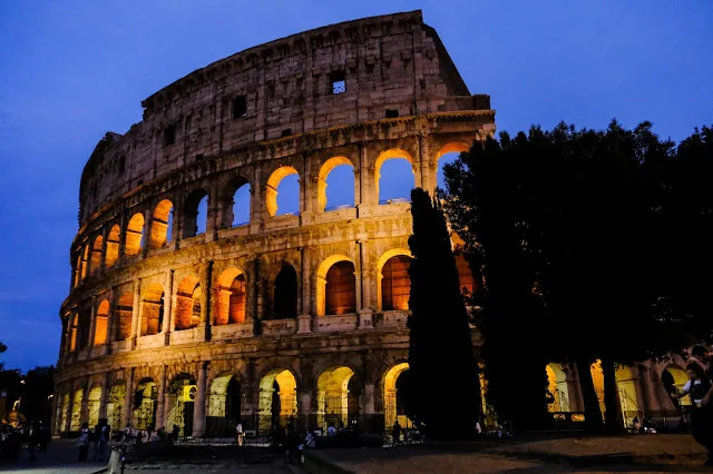 The Colleseum at night is just as impressive as it is during the daytime.