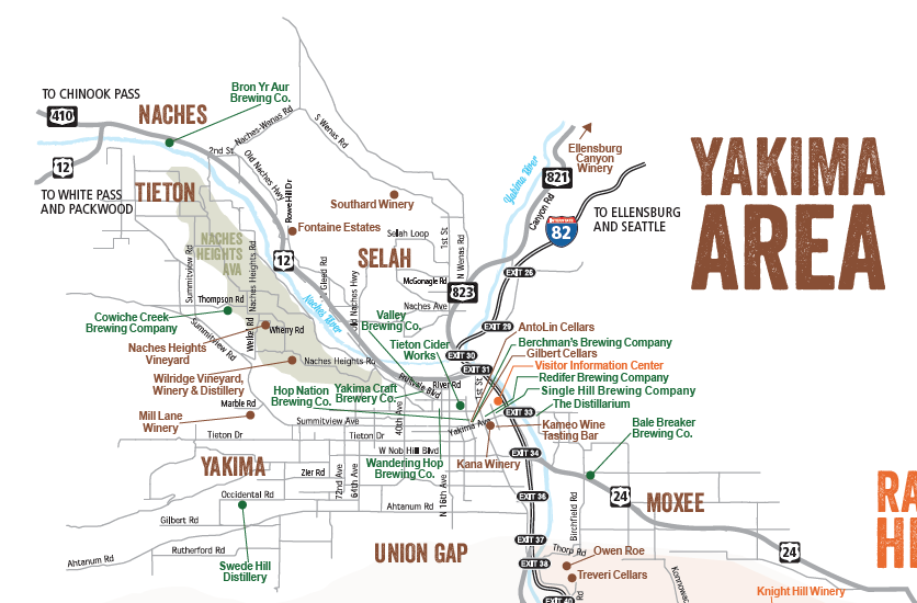 Yakima Craft Beverage Map
