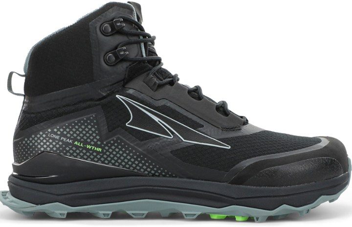 The Altra Lone Peak ALL-WTHR mid-rise hiking boot in black