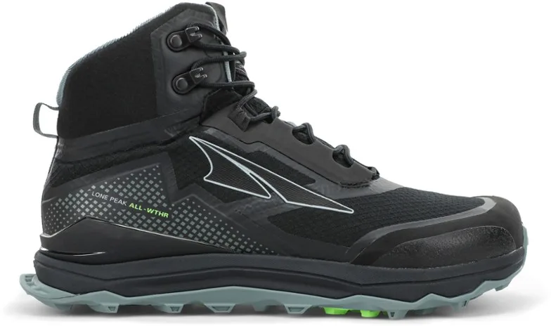 The Altra Lone Peak ALL-WTHR mid-rise hiking boot in black