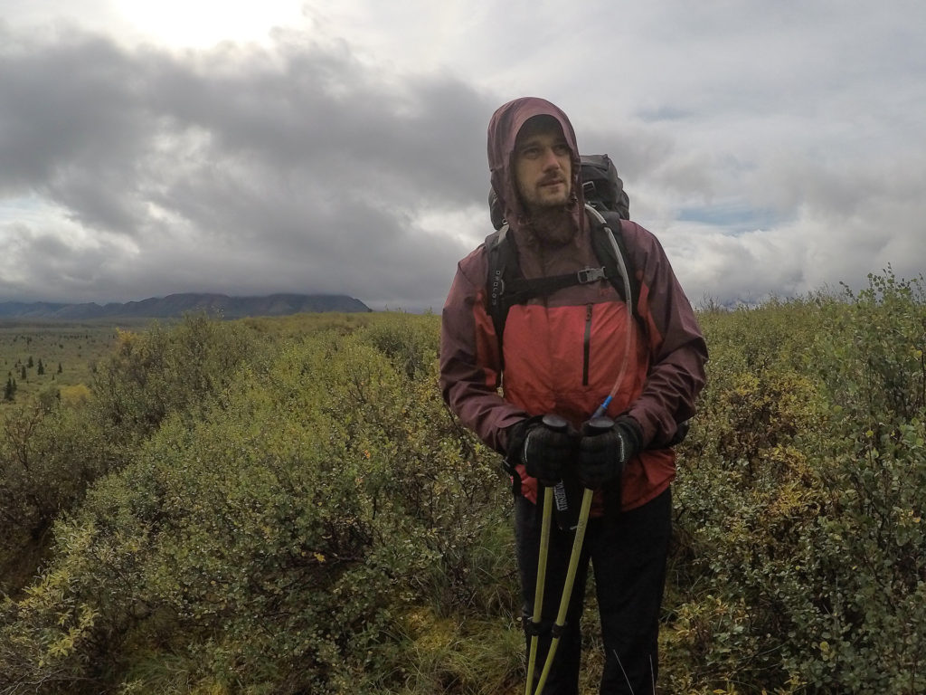 backpacking in Denali national park, backpacking in the rain