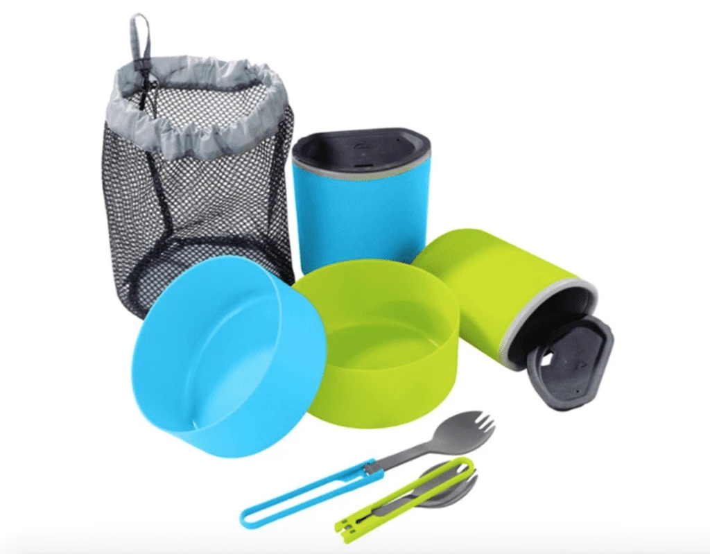 Sustainability Hacks for camping: use reusable utensils and dinnerware instead of disposables.