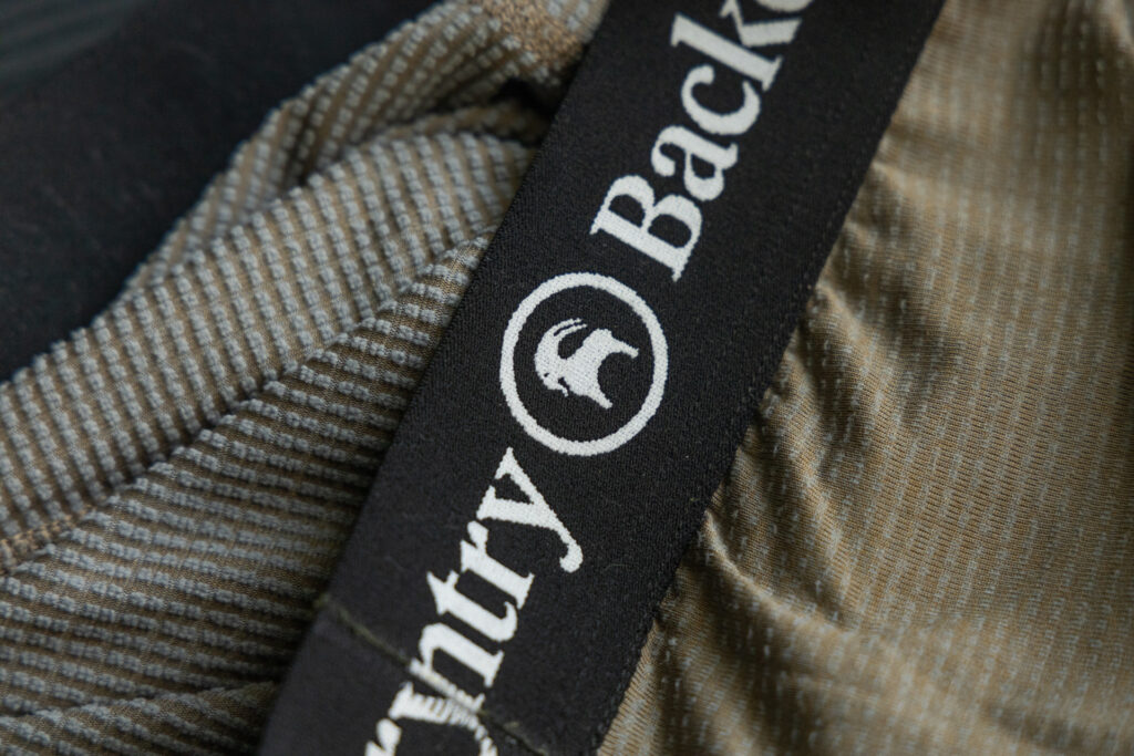 Backcountry Pines baselayer close-up showing the raised grid pattern on the interior.