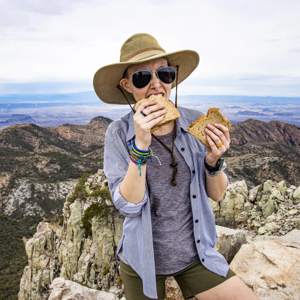 eating on the trail