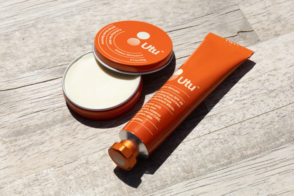 Utu Outdoor Skincare reef safe sunscreen for face.