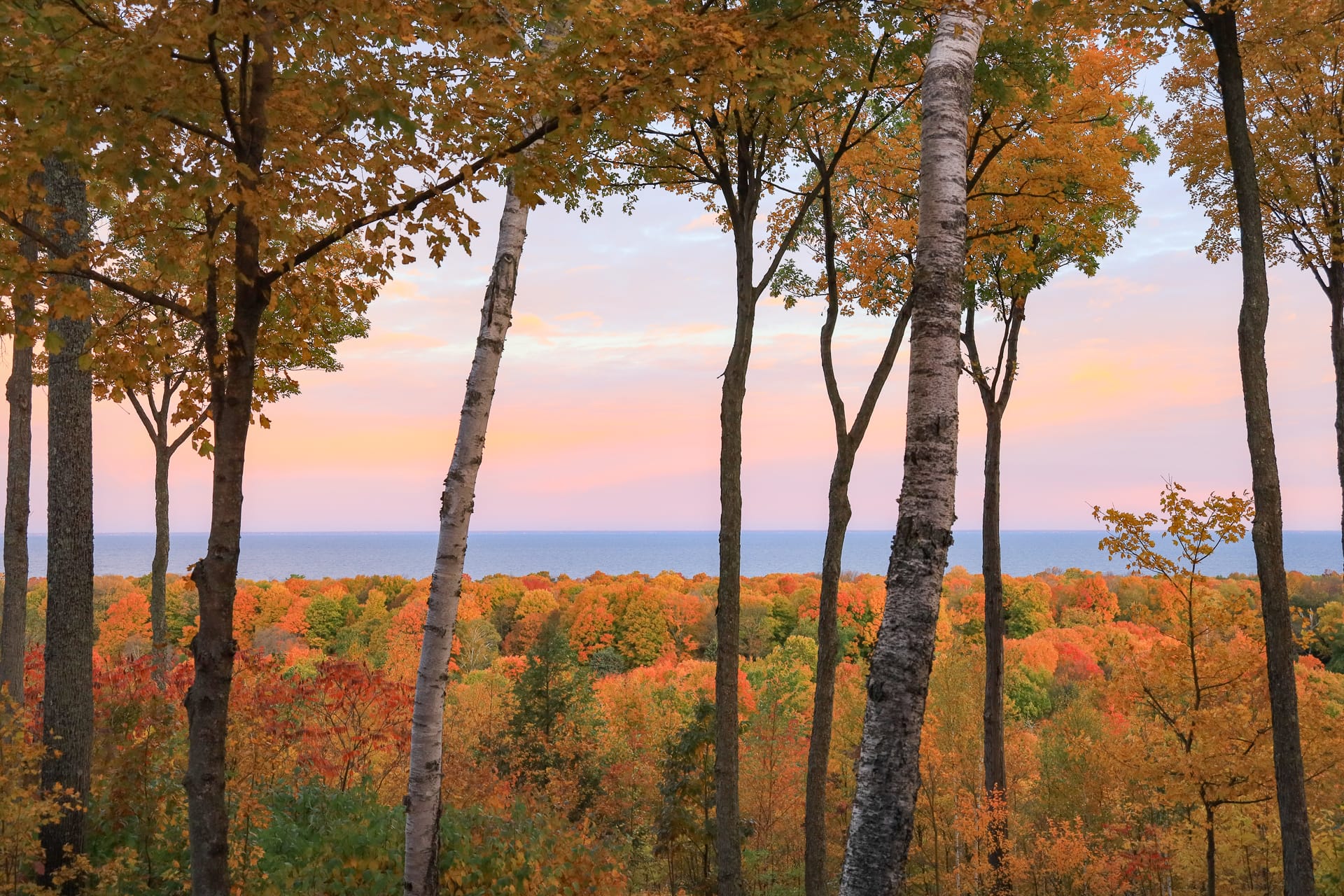 fall colors in door county wisconsin