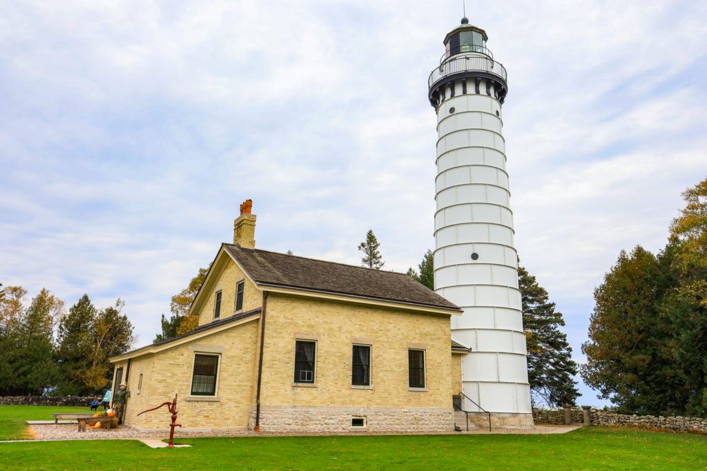 The Cana Island Lighthouse in Door County, Wisconsin.