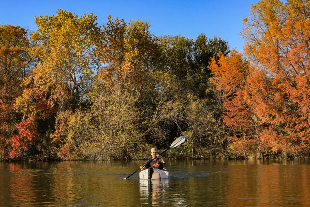 The Oru Inlet Kayak on the water.