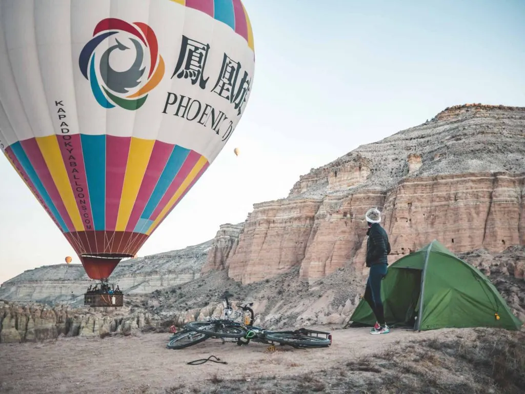 into to bikepacking: a campsite with a view