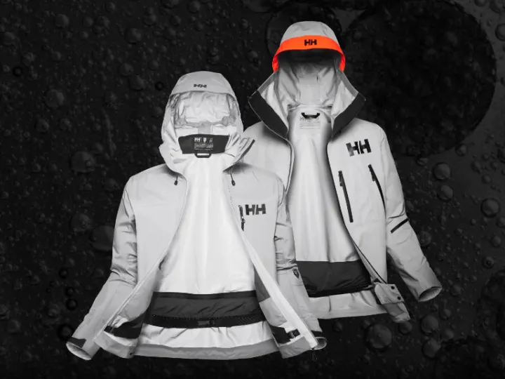 Helly Hansen LIFA Infinity Pro waterproof jackets made without DWR coatings or PFCs.