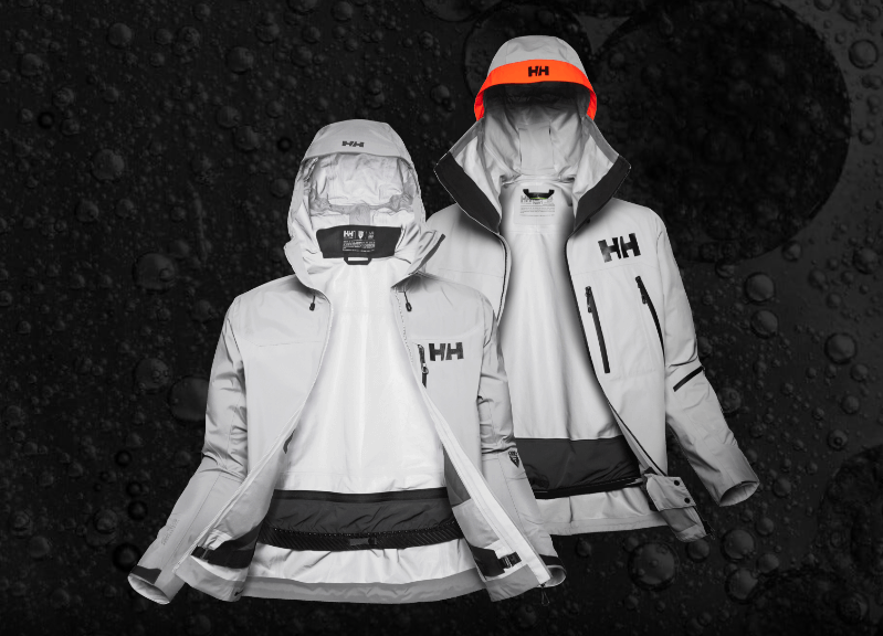 Helly Hansen LIFA Infinity Pro waterproof jackets made without DWR coatings or PFCs.