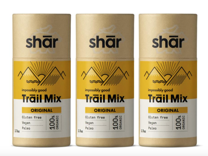 sustainable snacks in compostable packaging: Shar trail mix