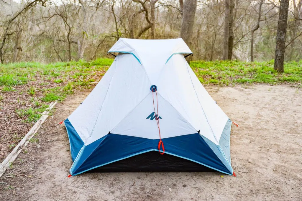 Decathlon 2 Second Easy Tent from the end