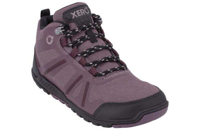 The Xero Shoes women's Daylight Hiker Fusion in mulberry.