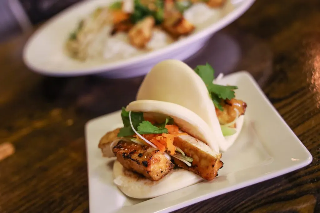 Vegan Bao at Sweet Basil in Beaumont.