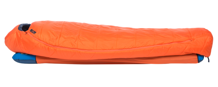 A side view of the pad sleeve on the men's Lost Dog 15 Big Agnes Sleeping bag.