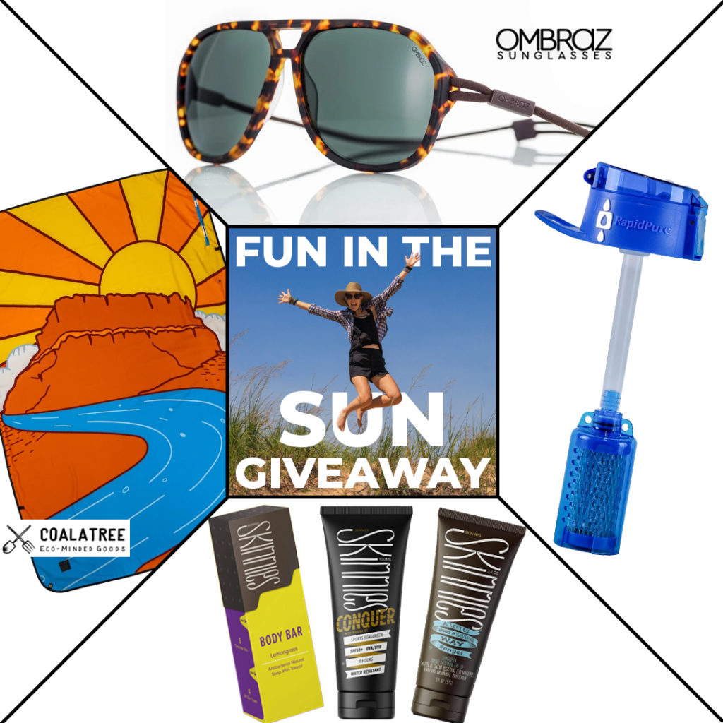 Fun in the sun giveaway with Coalatree, Ombraz, Skinnies and Rapid Pure.