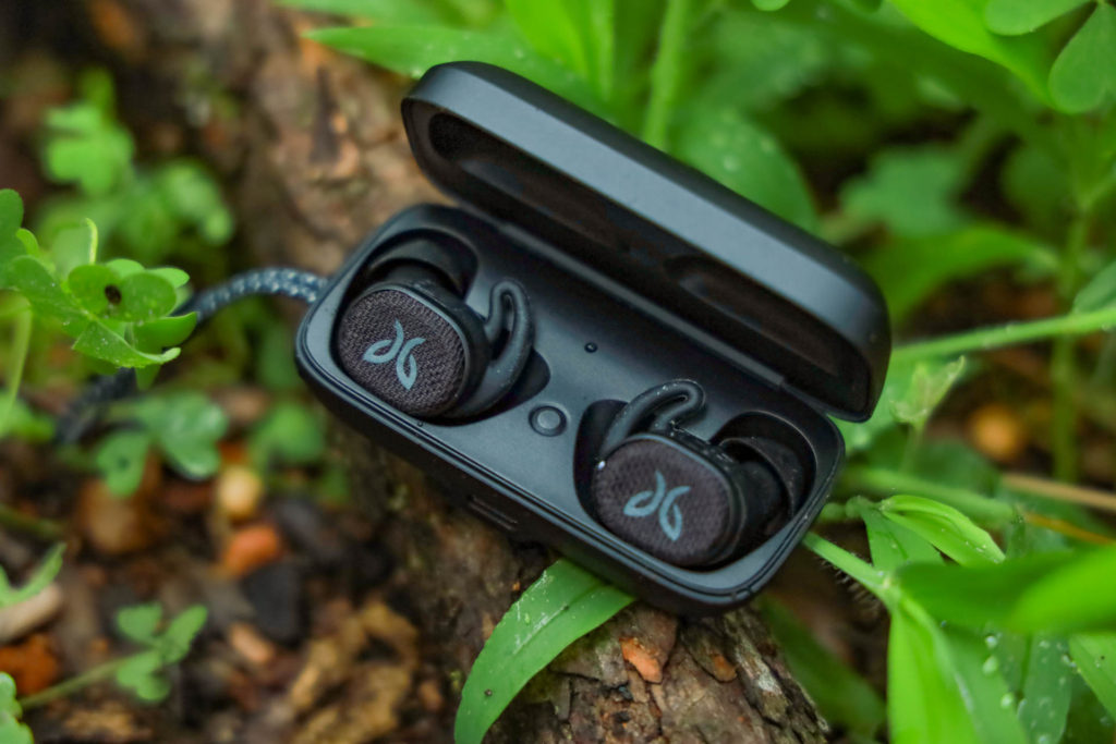 Closeup of the Jaybird Vista 2 earbuds.