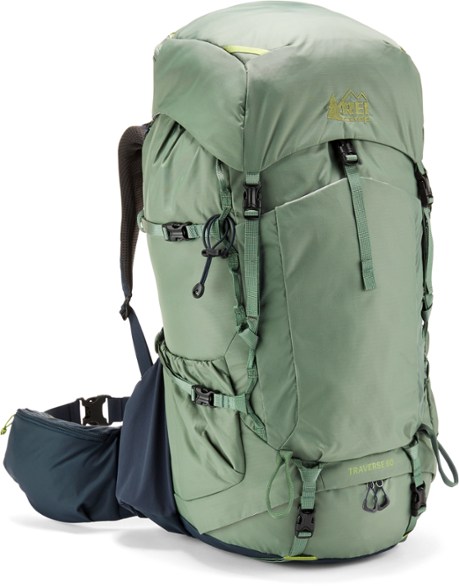 The REI Co-op Traverse 60 Pack - Women's in Sea Olive.