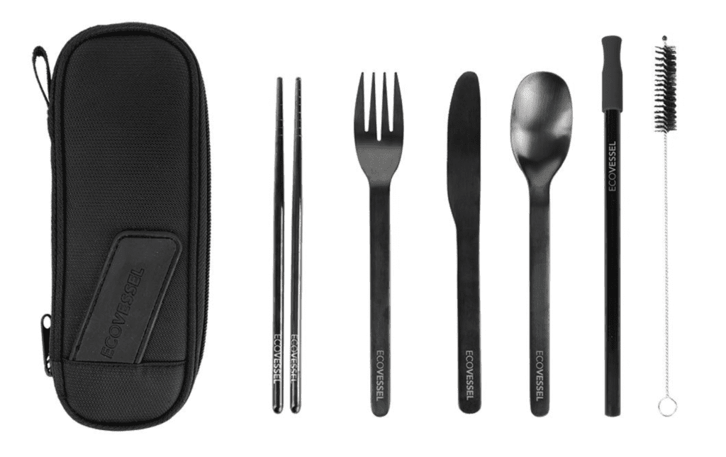 Plastic free July EcoVessel Wanderware utensil kit.