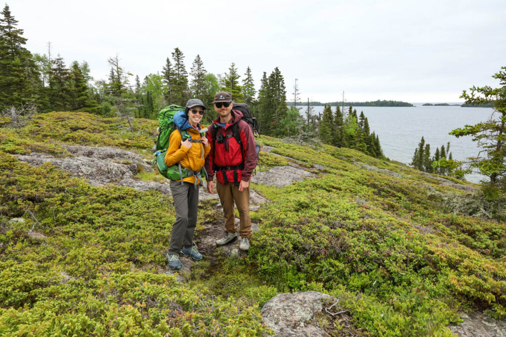 Ultralight Backpacking tips: Alisha and Josh backpacking in Isle Royale National Park.
