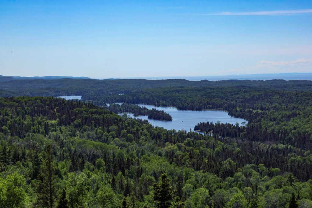 Forest and inland lakes on Isle Royale.