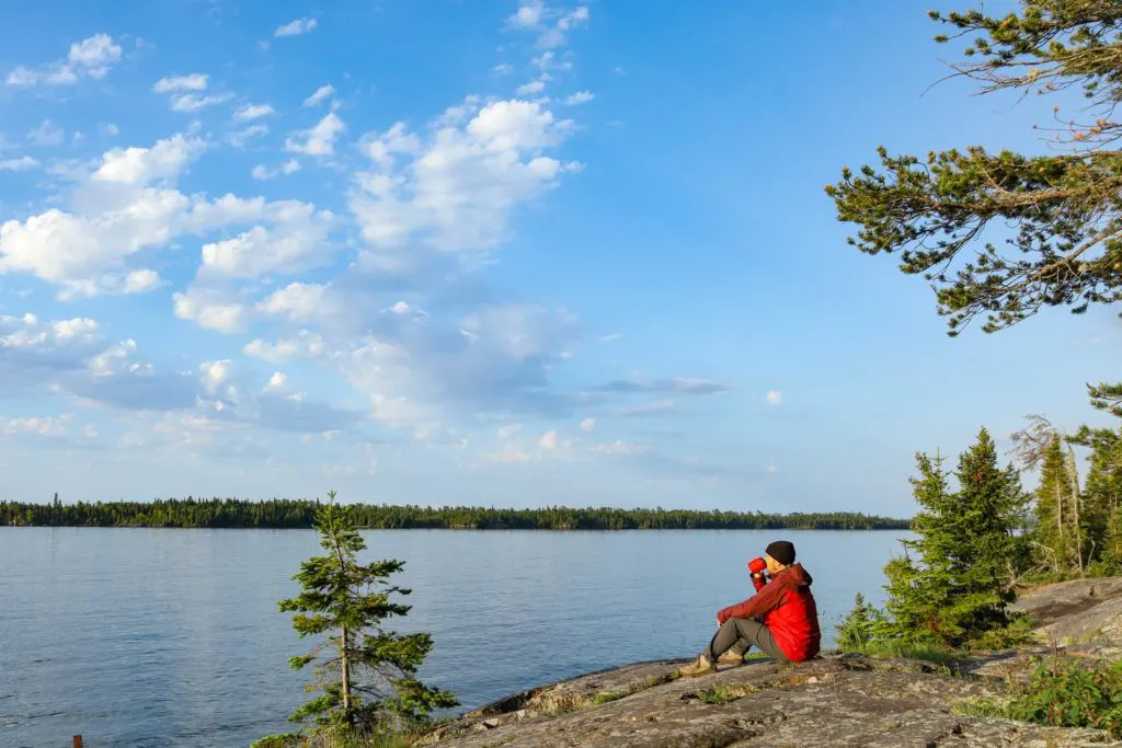 Coffee with a view on Isle Royale.