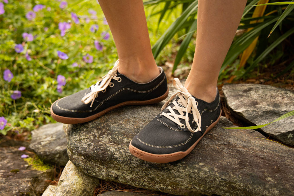 The Astral Hemp Loyak shoes in charcoal.