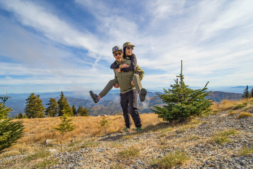 Josh and Alisha at the top of Mount Spokane.