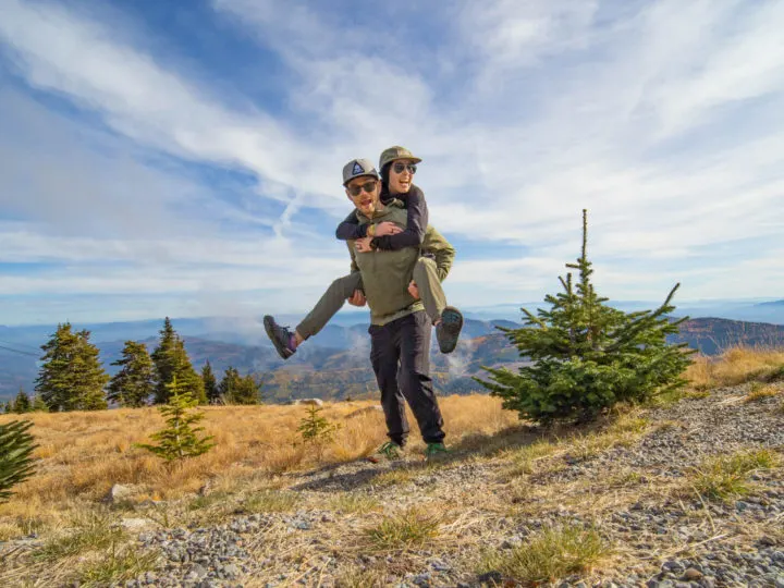 Josh and Alisha at the top of Mount Spokane.