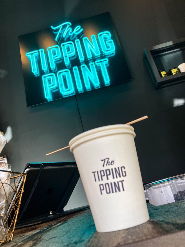 The Tipping Point coffee shop.