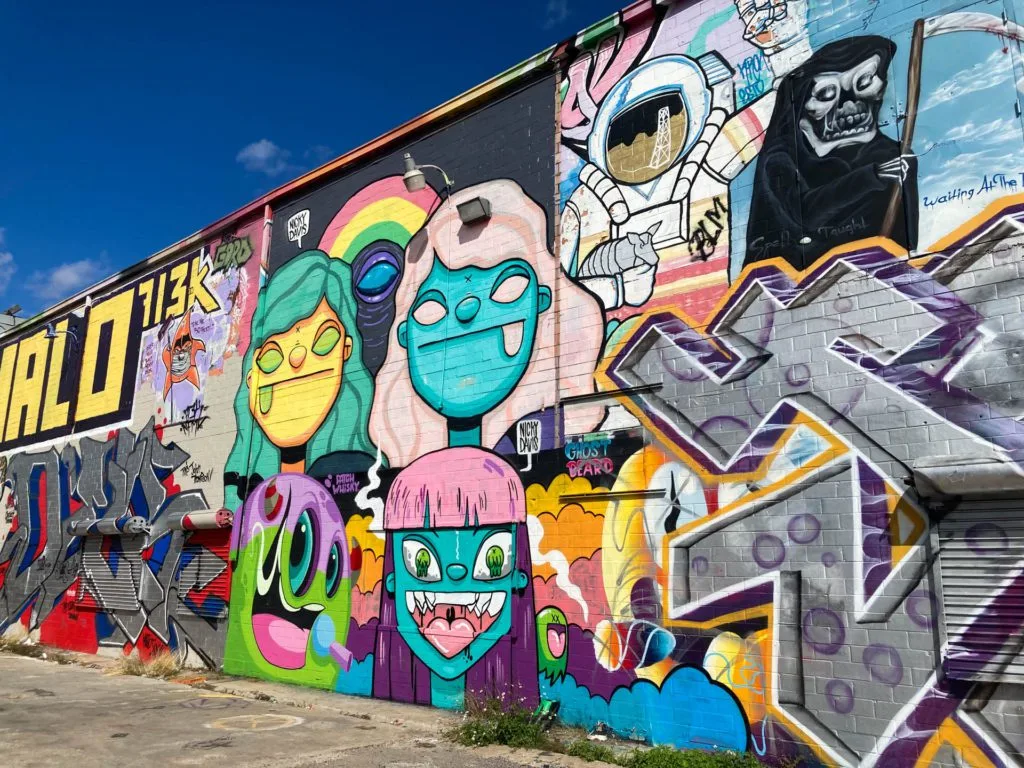 Street art on the Houston Graffiti Building.