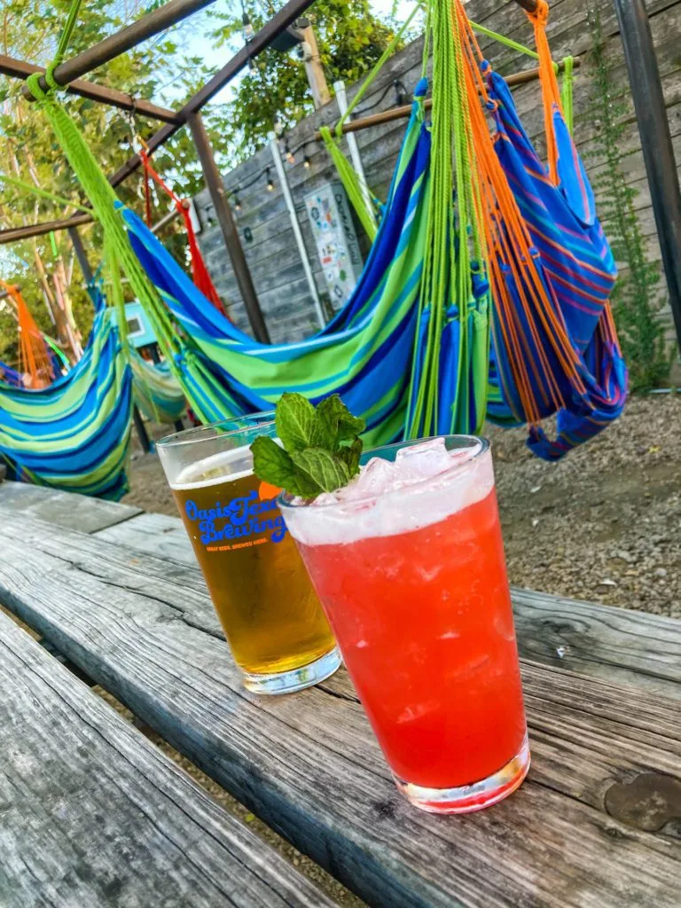 Mocktails, beer and hammocks at Axelrad Beer Garden.