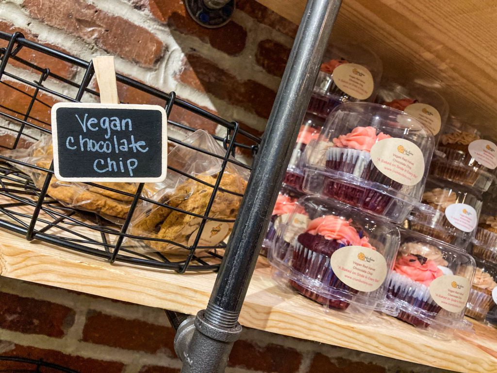 Vegan and gluten-free deserts are available at Crumbville, TX.
