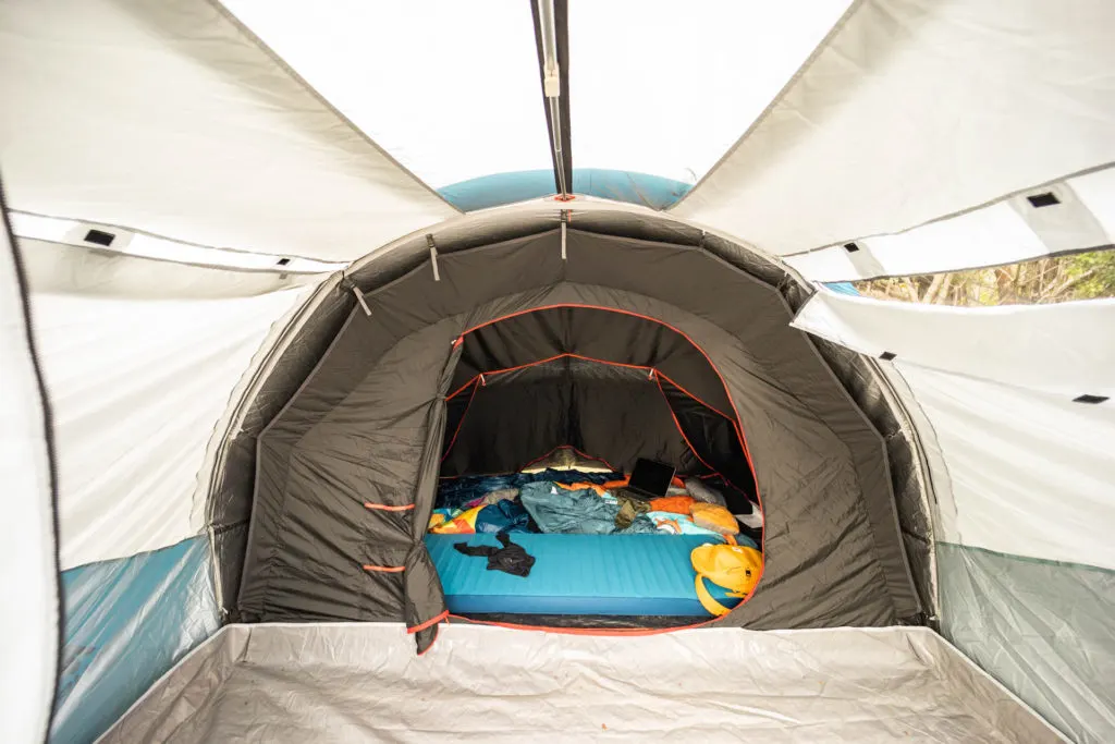 The interior of the Decathlon Fresh and Black Air Seconds inflatable tent.