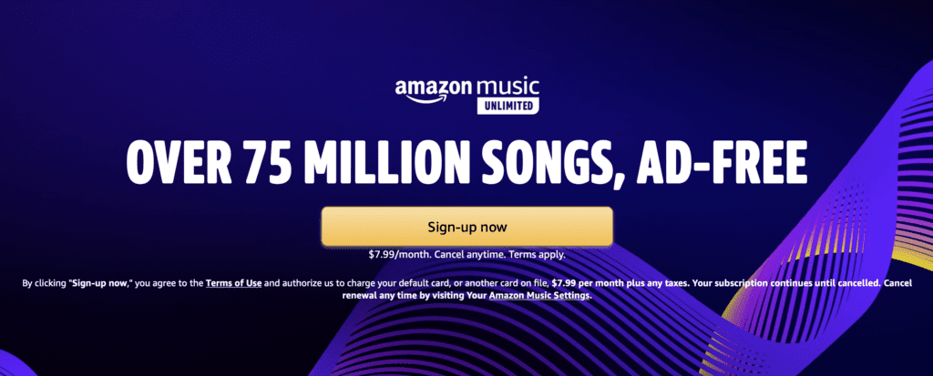Amazon music banner
