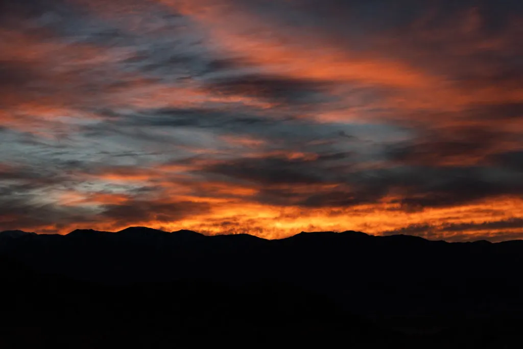 Sunset from Zabriski Point in Death Valley National Park.