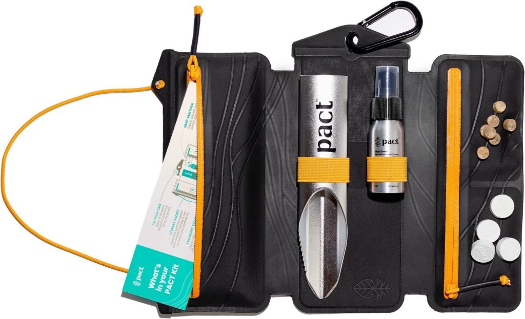 the Pact Outdoors bathroom kit.