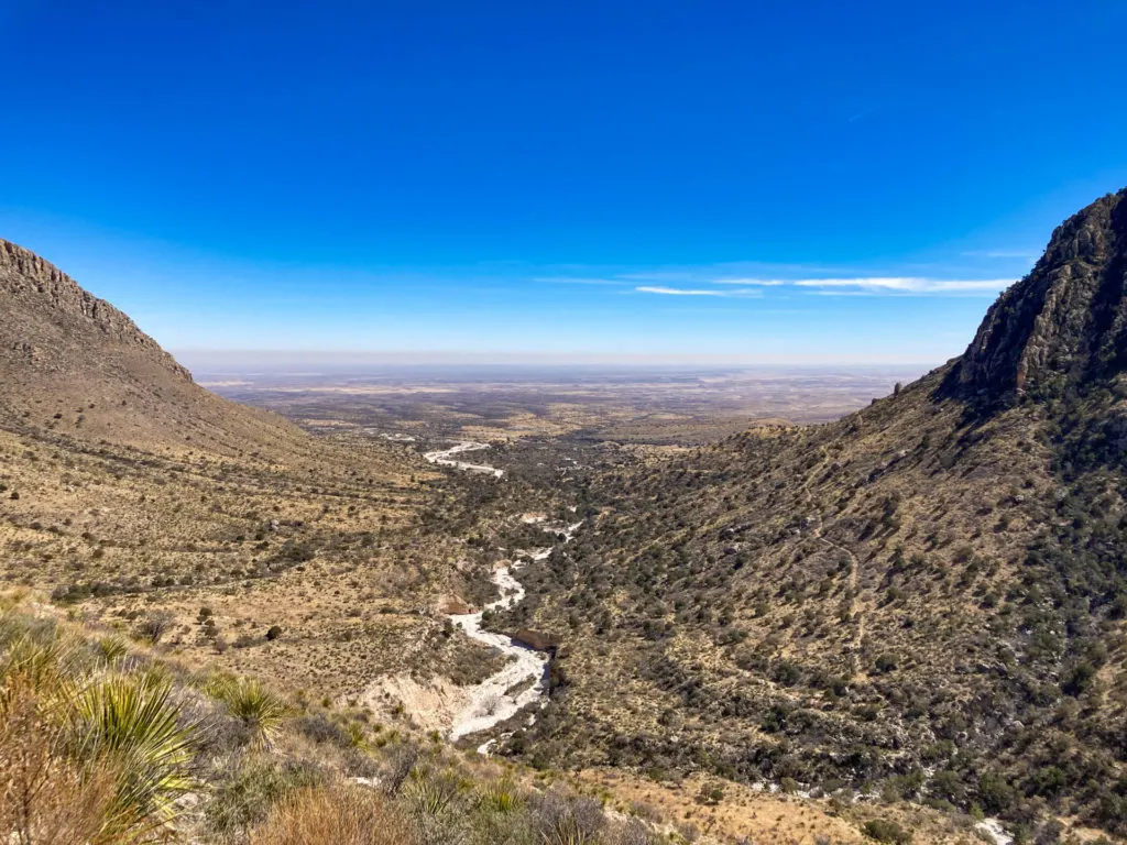 A view from the Tejas Trail in Guadalupe Mountains National Park.