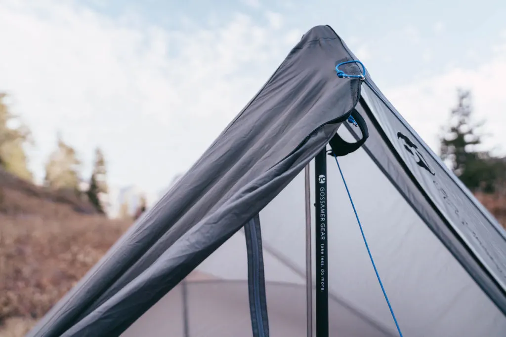Use trekking poles to pitch The One from Gossamer Gear (photo courtesy of Gossamer Gear).