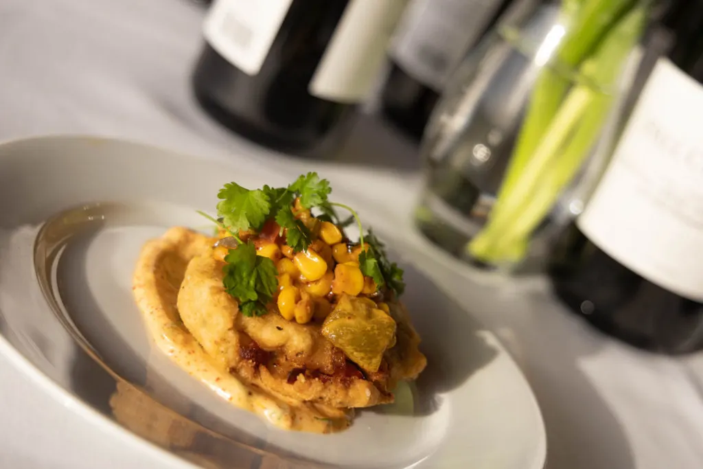 A vegan appetizer at The Overlook restaurant at Canyon of the Eagles.