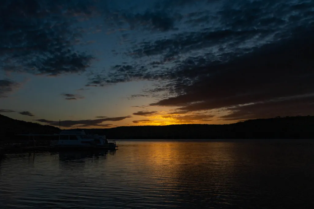 Sunrise over Lake Buchanan.